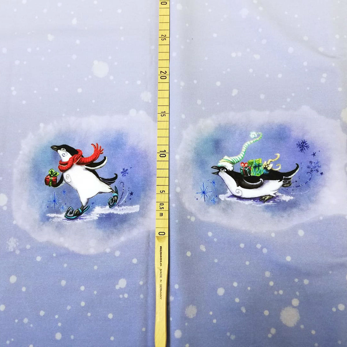 Sommersweat Panel "Pinguin on ice" Stückware