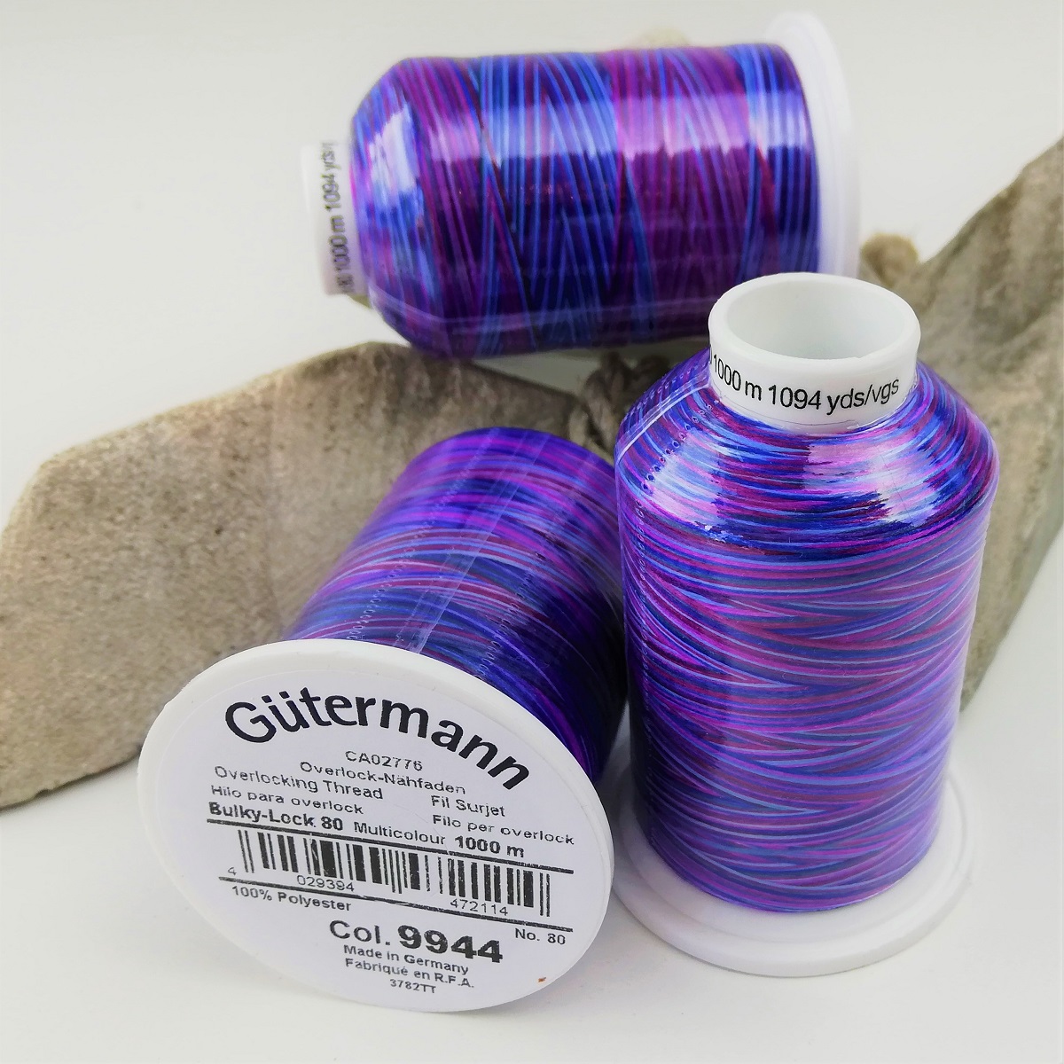Gütermann Bauschgarn Bulky-Lock 80 Multicolor "purple" 9944, 1000m